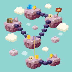 stage game level map design for arcade computer vector image