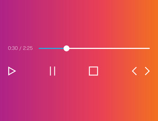 audio player mockup in gradient background vector image