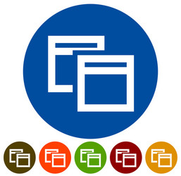 icons with software application window symbols vector image