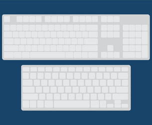 set of two flat keyboards vector