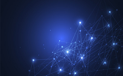 abstract connecting dots and lines with geometric vector image