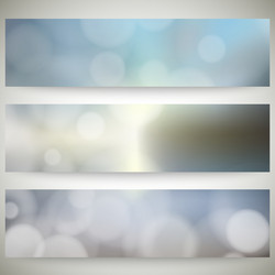 Blurry backgrounds set with bokeh effect abstract vector