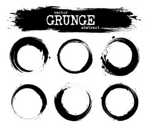 Grunge Circle Shapes - Abstract Collection vector image