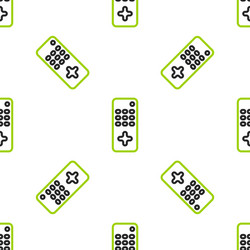 line remote control icon isolated seamless pattern vector image