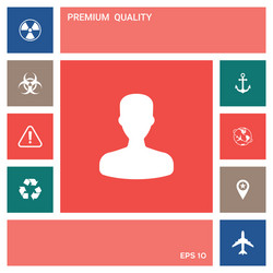 profile user icon elements for your design vector image