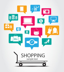 Shopping infographic vector