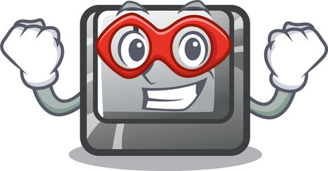 super hero button i in character shape vector image