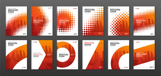 Brochure cover design layout set for business vector