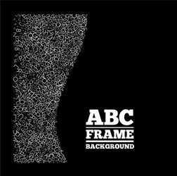 frame created from the letters of different sizes vector image