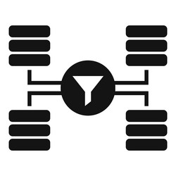 smart access data icon simple network vector image