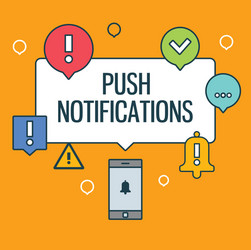web push notifications for your website vector image