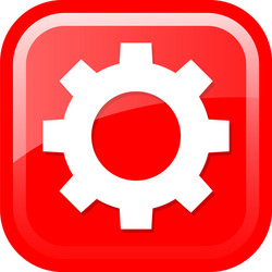 button with the image of gear vector image