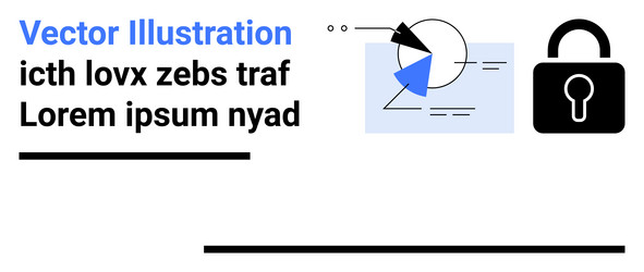 data security and analysis concept with graph vector image