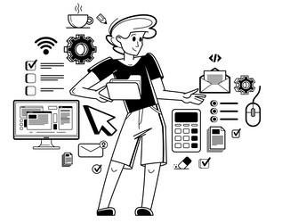 data systematization collecting and analyzing vector image