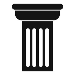 fluted column with rounded top representing vector image