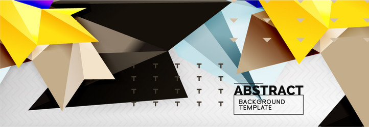mosaic triangular 3d shapes composition geometric vector image