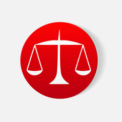 realistic design element scales vector image