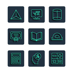 set line calculator function mathematical symbol vector image