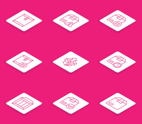 set line envelope delivery security with shield vector image
