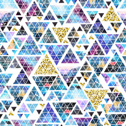 Triangular Watercolor Space Pattern vector image