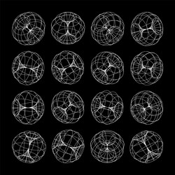 wireframe lined shapes perspective mesh 3d grid vector image