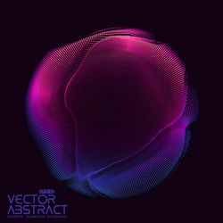 abstract sphere of particles points array vector