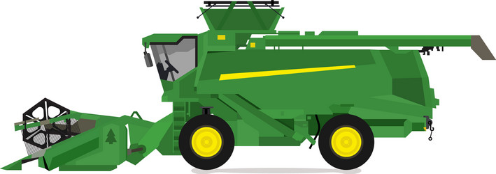 Combine harvester design isolated vector