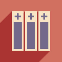 flat with shadow icon and mobile application vector image