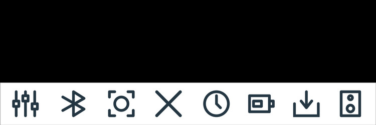 user interface line icons linear set quality vector image
