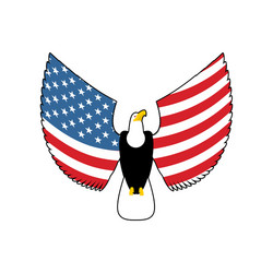 American Eagle with Flag Wings Vector Image