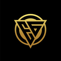eg logo monogram with triangle shape and circle vector image