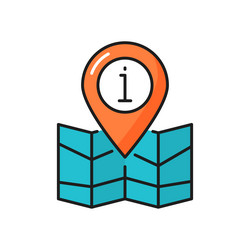 information map pointer travel guide isolated icon vector image