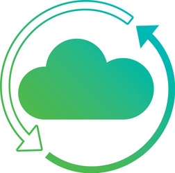 line cloud data loading in the network connection vector image