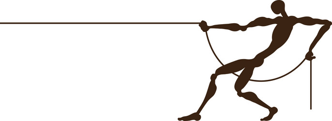 Man doing standing rope face pull cable Royalty Free Vector