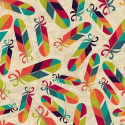 seamless pattern with feathers on crumpled paper vector image