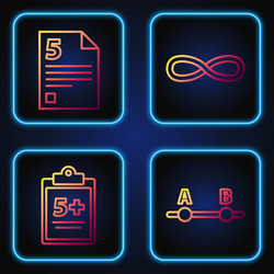 set line test or exam sheet mathematics function vector image