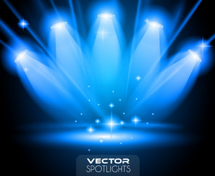 Spotlights scene with different source of lights vector