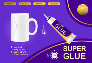 super glue cup background vector