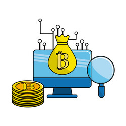 Computer with digital circuits elements to bitcoin vector