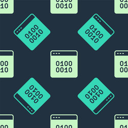 green and beige binary code icon isolated vector image