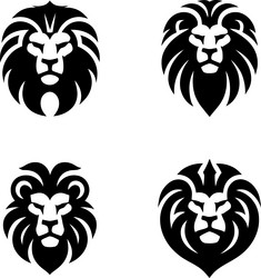 lion logo design symbol of strength and majesty Vector Image