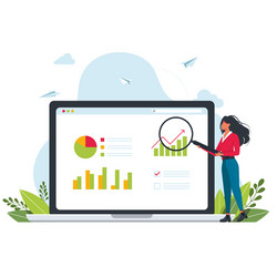 sales forcasting and index profit analysis vector