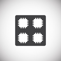 Computer chip related icon on background vector