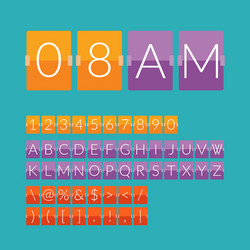 Flat countdown timer vector