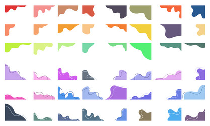 side abstract shape elements set collection vector image