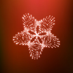 star consisting of points 3d grid design vector image