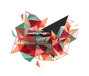 triangular design abstract background landing vector image