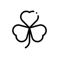 clover icon thin linear style design isolated vector image