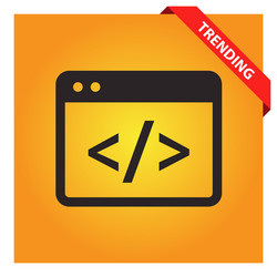 coding icon vector image