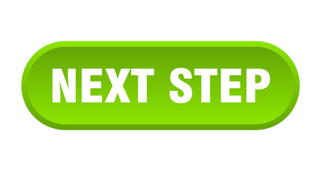 next step button rounded sign on white background vector image